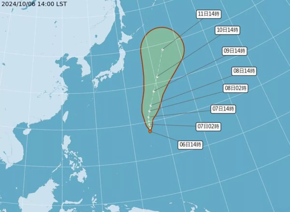 熱帶低壓生成  估周三升級颱風「百里嘉」 